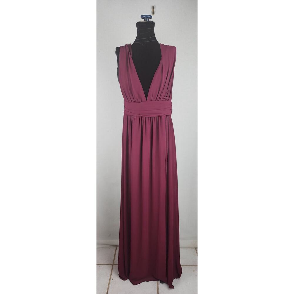 Lulus Heavenly Hues Burgundy Maxi Dress Womens L Formal wedding homecoming